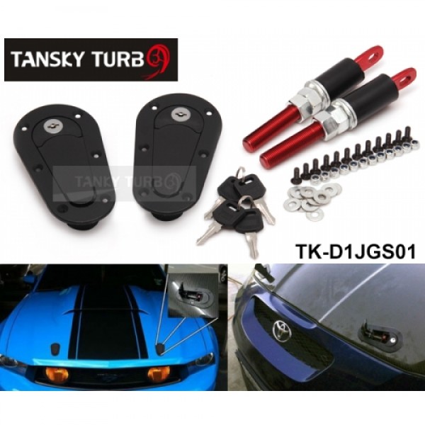 Tansky - D1 JDM Plus Flush Hood Latch and Pin Kit Racing Latch Locks Locking Hood Kit TK-D1JGS01 / TK-D1 GENERATION01 Tansky - D1 JDM Plus Flush Hood Latch and Pin Kit Racing Latch Locks Locking Hood Kit TK-D1JGS01 / TK-D1 GENERATION01