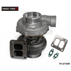 TANSKY GT45R Turbocharger A/R .70 rear A/R 1.00 T4 twin scroll 4" V-band oil Cooler TK-GT45R