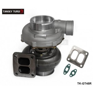 TANSKY GT45R Turbocharger A/R .70 Rear A/R 1.00 T4 Twin Scroll 4" V-band Oil Cooler TK-GT45R