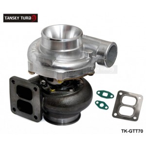TANSKY  T70 Turbocharger A/R .70 rear A/R 0.84 T4 twin scroll 4" V-band oil Cooler TK-GTT70