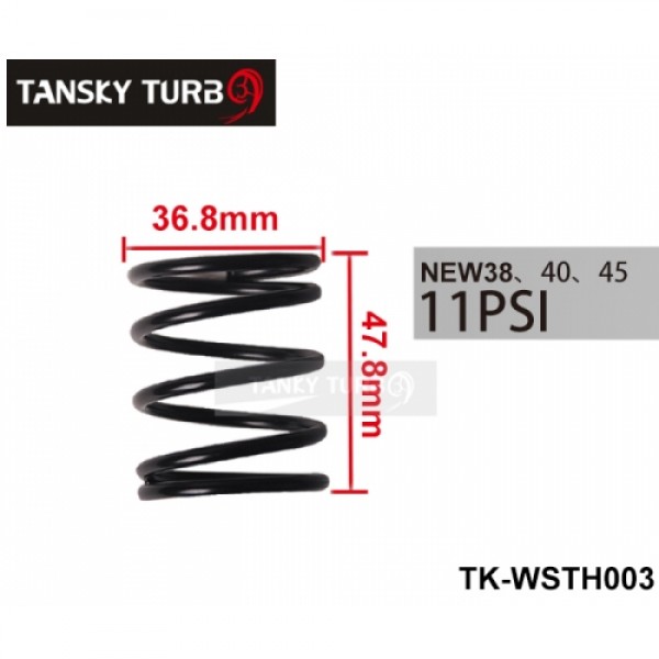 Tansky - 38MM 40MM 45MM TURBO EXTERNAL WASTEGATE WG SPRING COATED REPLACEMENT 11 PSI /0.78BAR JUST FOR TURBO SMART TK-WSTH003 Tansky - 38MM 40MM 45MM TURBO EXTERNAL WASTEGATE WG SPRING COATED REPLACEMENT 11 PSI /0.78BAR JUST FOR TURBO SMART TK-WSTH003