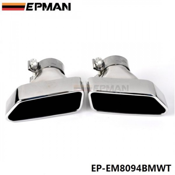 EPMAN Chrome 304 Stainless Steel Exhaust Muffler Tip For BMW 13-14 5-Class F18/F10 EP-EM8094BMWT