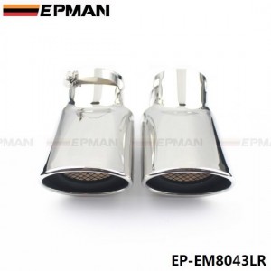 EPMAN 2PCS Chrome Stainless Steel Exhaust Muffler Tip For Land Rover 05-12 Range Rover Diesel EP-EM8043LR