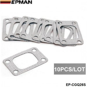 EPMAN-- 10PCS/LOT Universal T3 flange T34 T35 T38 GT35 GT35R TURBO Manifold Outlet Aluminum Gasket EP-CGQ26S