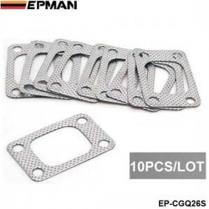 EPMAN-- 10PCS/LOT Universal T3 flange T34 T35 T38 GT35 GT35R TURBO Manifold Outlet Graphite Aluminum Gasket EP-CGQ26S