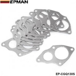 EPMAN -10PCS/LOT Aluminum Graphite Turbo to Downpipe Gasket For Mitsubishi EVO 1-3 / 4G63  EP-CGQ130S