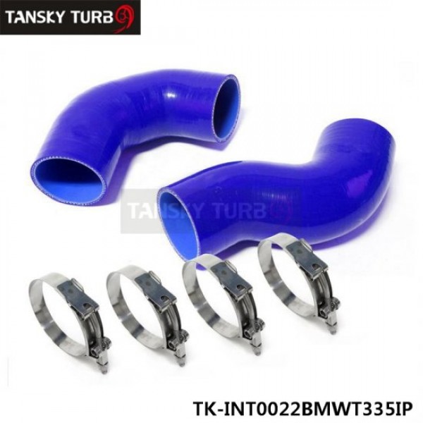TANSKY - Intercooler Pipe Twin Turbo Silicone hose for BMW 335 E90 +Clamps blue TK-INT0022BMWT335IP