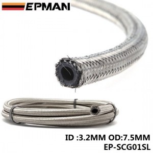 TANSKY 50M Auto Hydraulic SS Material Braided brake Nylon core hose line Brake Hose EP-SCG01SL