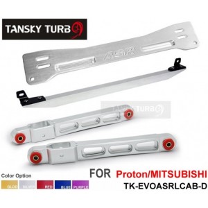 ASR Subrame Bar+ BEAKS Lower Tie Bar+ Rear Lower Control Arm SILVER For Mitsubishi Proton TK-EVOASRLCAB-D