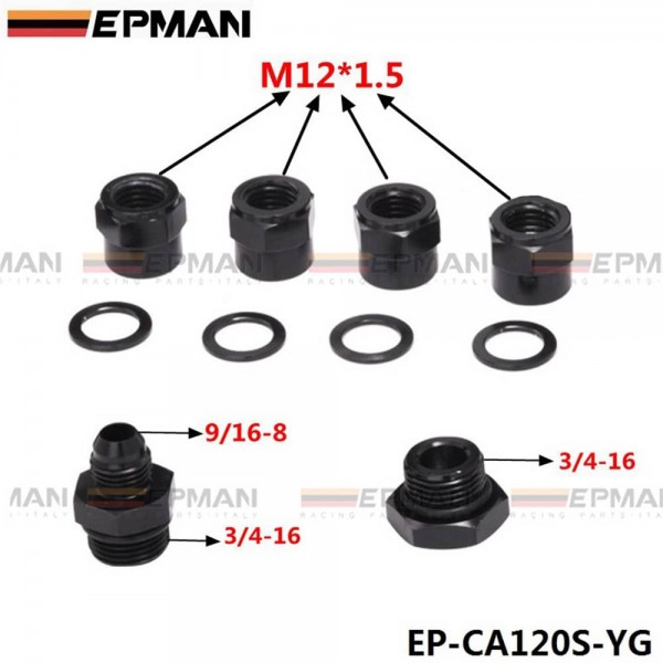 EPMAN - Dual Twin Fuel Pump Bracket Billet Assembly Outlet Manifold for 044 Fuel Pump  EP-CA120S