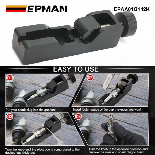 EPMAN Black Spark Plug Gap Tool For Most 10mm 12mm 14mm 16mm Spark Plugs Universal EPAA01G142K