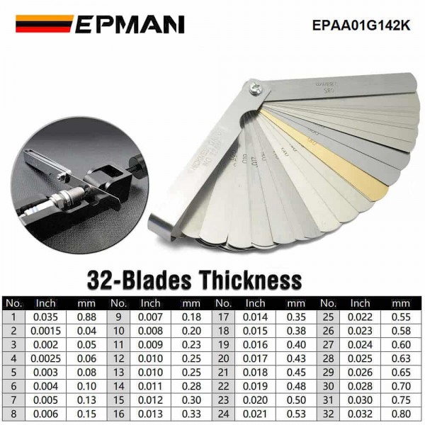 EPMAN Black Spark Plug Gap Tool For Most 10mm 12mm 14mm 16mm Spark Plugs Universal EPAA01G142K