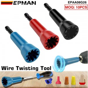 TANSKY Wire Twisting Tool Spin Twister Connector Socket with 1/4" Shank for Power Drill EPAA08G26