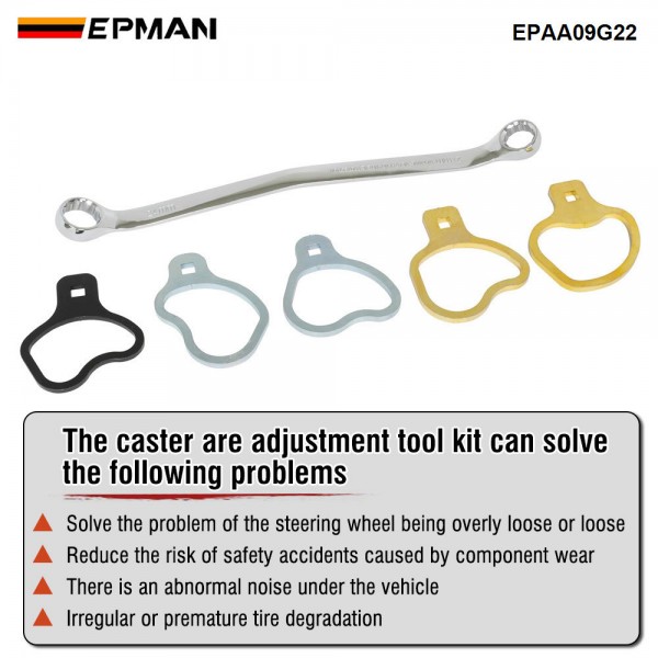 EPMAN 41620 Camber Kit Compatible with The Control Arms Cams of General Motors with 21mm/24mm Wrench EPAA09G22 EPMAN 41620 Camber Kit Compatible with The Control Arms Cams of General Motors with 21mm/24mm Wrench EPAA09G22