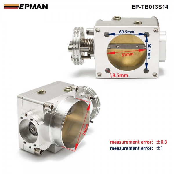 EPMAN Throttle Body 70MM For Nissan Silvia SR20 S13 S14 S15 SR20DET 200SX 240SX Silver EP-TB013S14 EPMAN Throttle Body 70MM For Nissan Silvia SR20 S13 S14 S15 SR20DET 200SX 240SX Silver EP-TB013S14
