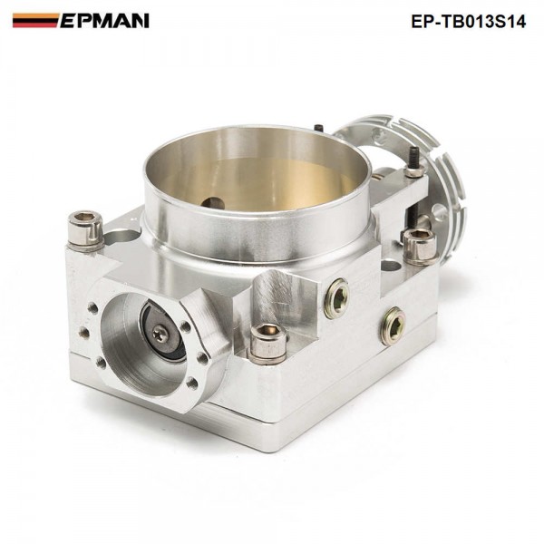 EPMAN Throttle Body 70MM For Nissan Silvia SR20 S13 S14 S15 SR20DET 200SX 240SX Silver EP-TB013S14