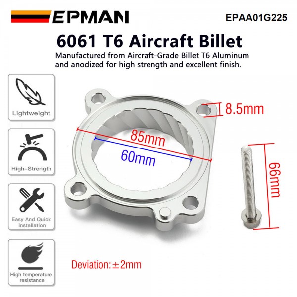 EPMAN Air Intake Throttle Body Spacer for Subaru BRZ Scion FR-S Toyota GT86 FT86 2.0L 2012-2017 Intake Manifold EPAA01G225 EPMAN Air Intake Throttle Body Spacer for Subaru BRZ Scion FR-S Toyota GT86 FT86 2.0L 2012-2017 Intake Manifold EPAA01G225