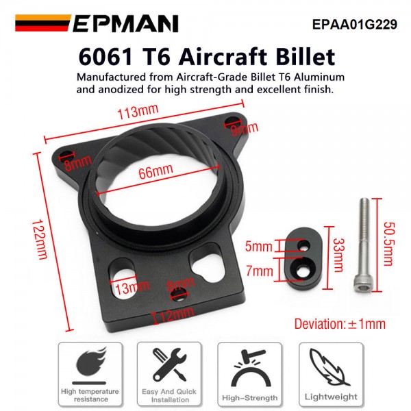 EPMAN Billet Aluminum Throttle Body Spacer For Chevy Silverado 1500 2500 3500 4.8L 5.3L 6.0L V8 1999-2007 Intake Manifold EPAA01G229 EPMAN Billet Aluminum Throttle Body Spacer For Chevy Silverado 1500 2500 3500 4.8L 5.3L 6.0L V8 1999-2007 Intake Manifold EPAA01G229