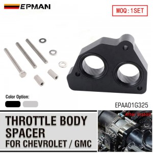 EPMAN CNC Billet Aluminum Throttle Body Spacer for Chevy GMC 4.3L 5.0L 5.7L 1988-1995 - Helix Design Performance Upgrade EPAA01G325