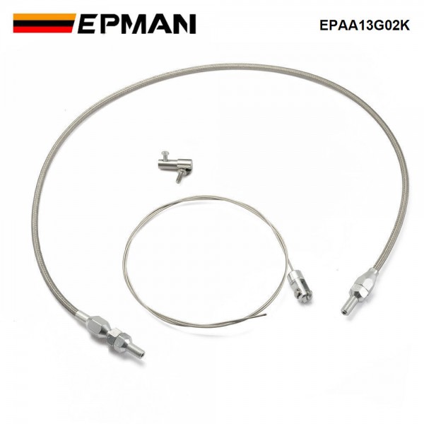 EPMAN 36 Inch Universal Throttle Cable Stainless Steel Braided Throttle Gas Cable Compatible Wire EPAA13G02K