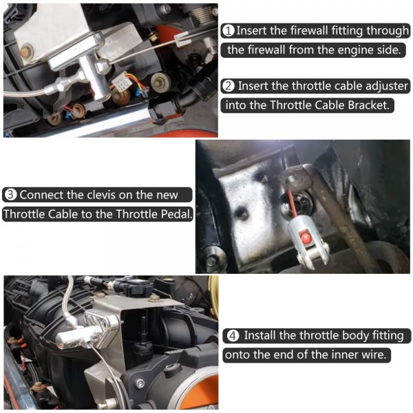 EPMAN 36 Inch Universal Throttle Cable Stainless Steel Braided Throttle Gas Cable Compatible Wire EPAA13G02K EPMAN 36 Inch Universal Throttle Cable Stainless Steel Braided Throttle Gas Cable Compatible Wire EPAA13G02K