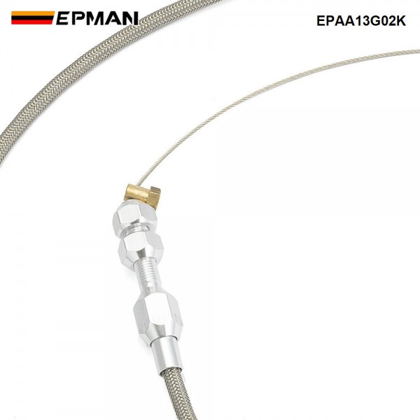 EPMAN 36 Inch Universal Throttle Cable Stainless Steel Braided Throttle Gas Cable Compatible Wire EPAA13G02K