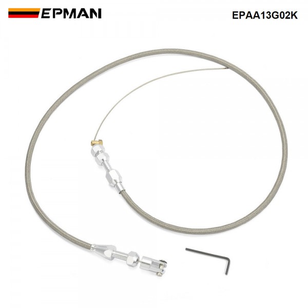 EPMAN 36 Inch Universal Throttle Cable Stainless Steel Braided Throttle Gas Cable Compatible Wire EPAA13G02K