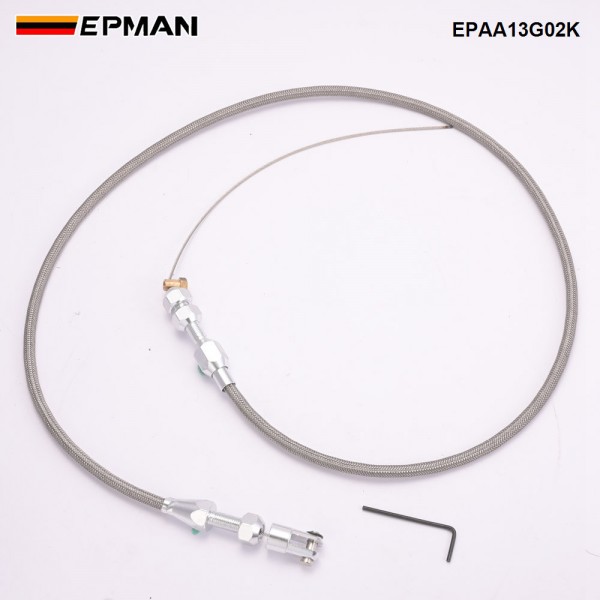EPMAN 36 Inch Universal Throttle Cable Stainless Steel Braided Throttle Gas Cable Compatible Wire EPAA13G02K