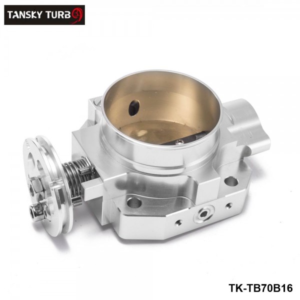 TANSKY Performance Billet 70mm Aluminum Throttle Body For Honda Civic B16 B18 Dohc SL Intake Manifold Silver TK-TB70B16