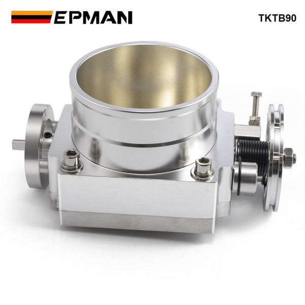 EPMAN 90MM High Flow Alloy Aluminum Universal CNC Billet Intake Throttle Body TKTB90
