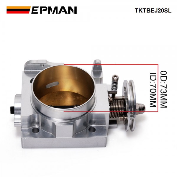 EPMAN 70mm Aluminum Turbo Throttle Body FOR Subaru WRX STI EJ20 EJ25 GDA GDB TKTBEJ20SL