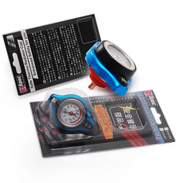 D1 Spec Racing Thermost Radiator Cap Cover + Water Temp gauge (0.9 bar/1.1bar/1.3bar) Universal Small Head