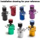 EPMAN - Universal Aluminum Oil Catch Tank Can Reservoir Tank + Breather Filter Color:Black Red Blue green glod purple silver  EP-JYH08