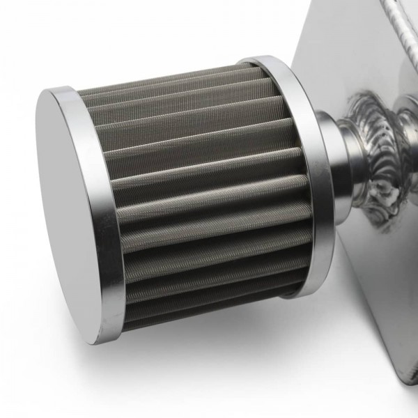 EPMAN 1.6L Aluminum Universal oil catch can tank with breather & drain tap 1.6LT baffled EP-JYH092