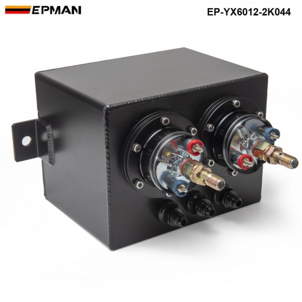 EPMAN 3L Billet Surge Tank- Dual Submerged  WITH 044 Fuel Pump High pressure EP-YX6012-2K044