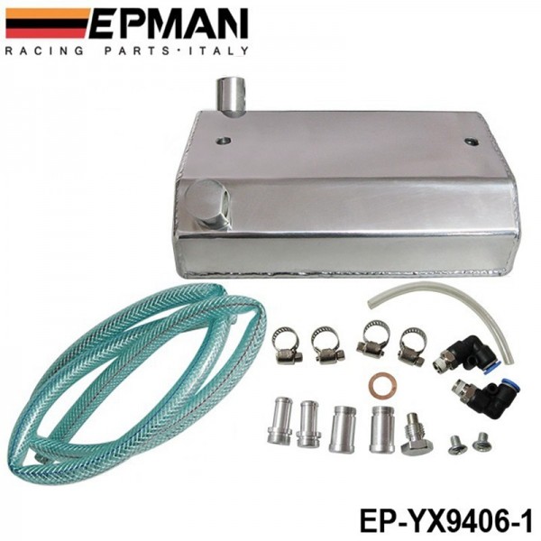 EPMAN Alloy Aluminium 1L Oil Welding Catch Can Square Tank Polished EP-YX9406-1