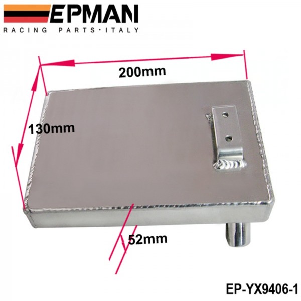 EPMAN Alloy Aluminium 1L Oil Welding Catch Can Square Tank Polished EP-YX9406-1