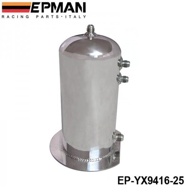 EPMAN 2.5 Liter Fuel Surge Catch Can Aluminium Polish Tank EP-YX9416-25