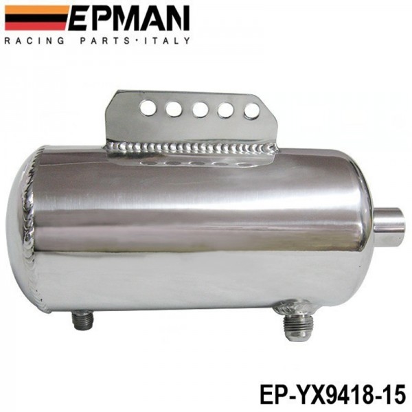 EPMAN Universal Polished Alloy Aluminum 1.5L Fuel Surge Tank AN fittings mirror polished EP-YX9418-15