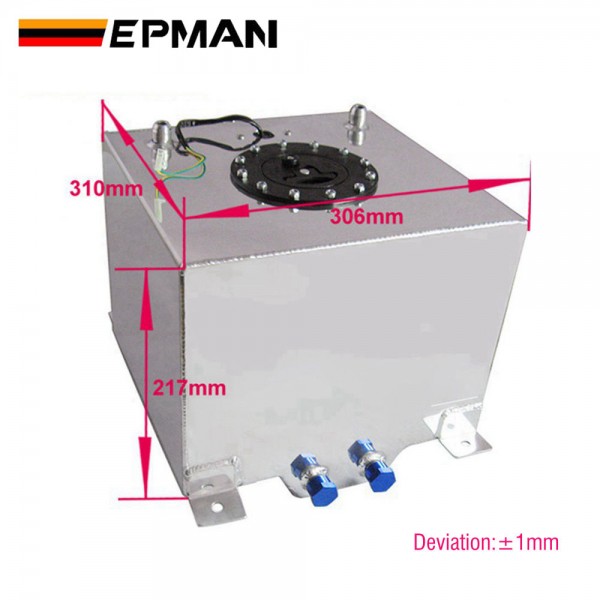 EPMAN 20L Aluminium Oil Can Fuel Surge Tank Oil Catch Tank With / Without Sensor Fuel Cell With Cap / Foam Inside