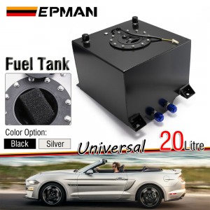 EPMAN 20L Aluminium Oil Can Fuel Surge Tank Oil Catch Tank With / Without Sensor Fuel Cell With Cap / Foam Inside