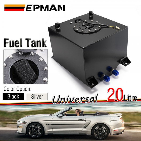 EPMAN 20L Aluminium Oil Can Fuel Surge Tank Oil Catch Tank With / Without Sensor Fuel Cell With Cap / Foam Inside EPMAN 20L Aluminium Oil Can Fuel Surge Tank Oil Catch Tank With / Without Sensor Fuel Cell With Cap / Foam Inside