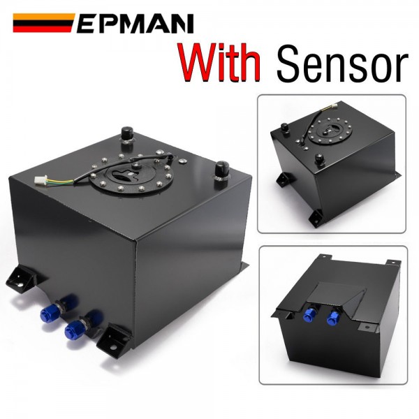 EPMAN 20L Aluminium Oil Can Fuel Surge Tank Oil Catch Tank With / Without Sensor Fuel Cell With Cap / Foam Inside