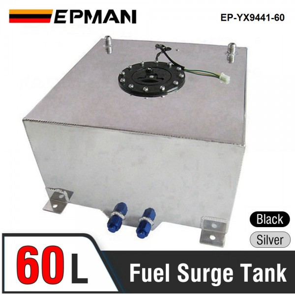 EPMAN Universal Aluminum Fuel Surge Tank System Complete Kit 60 Litre With Sensor EP-YX9441-60