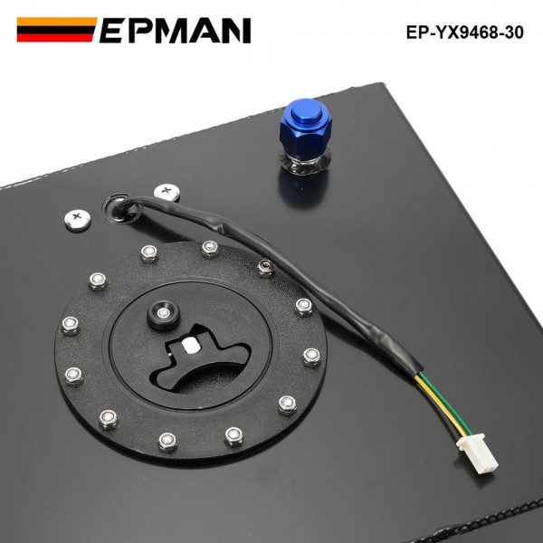 EPMAN Universal Aluminum Fuel Surge Tank System Complete Kit 30 Litre with sensor EP-YX9468-30