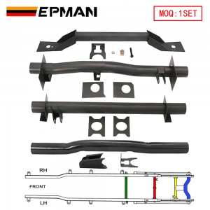 EPMAN Front and Rear Fuel Tank Support Crossmember, Rear Upper Shock Mount Crossmember, Rear Spare Tire Support Crossmember Kit Fit For 1999-2006 Chevy Silverado GMC Sierra 1500 2500 