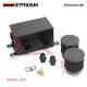 EPMAN 1.2L-10AN Oil Catch Can Reservoir Tank & Dual Breather Filter Baffled Black Aluminum Universal EPAA01G130K