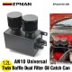 EPMAN 1.2L-10AN Oil Catch Can Reservoir Tank & Dual Breather Filter Baffled Black Aluminum Universal EPAA01G130K