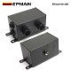 EPMAN 1.2L-10AN Oil Catch Can Reservoir Tank & Dual Breather Filter Baffled Black Aluminum Universal EPAA01G130K