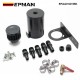 EPMAN Baffled Oil Catch Can Reservoir Tank Universal With Drain Valve 2 Port Aluminum EPAA01G155K